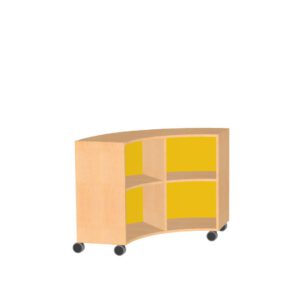 Viertelkreisschrank mit Plexiglas