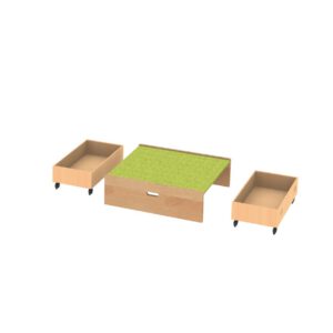 Spielpodest Quadrat klein beidseitig offen