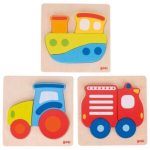 3er Set Puzzle „Fahrzeuge“