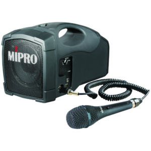 Tragbarer Funk-Lautsprecher mit Akku Inklusive kabelgebundenem Mikrofon