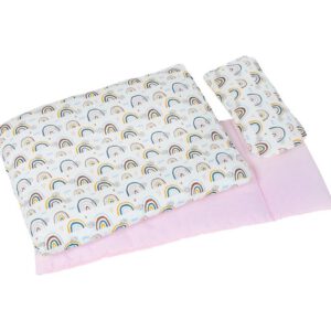 Bettwäsche für Puppenbett Regenbogen