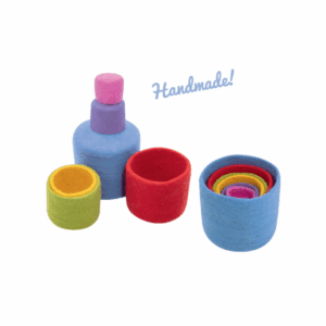 Filz Regenbogen Stapelschalen
